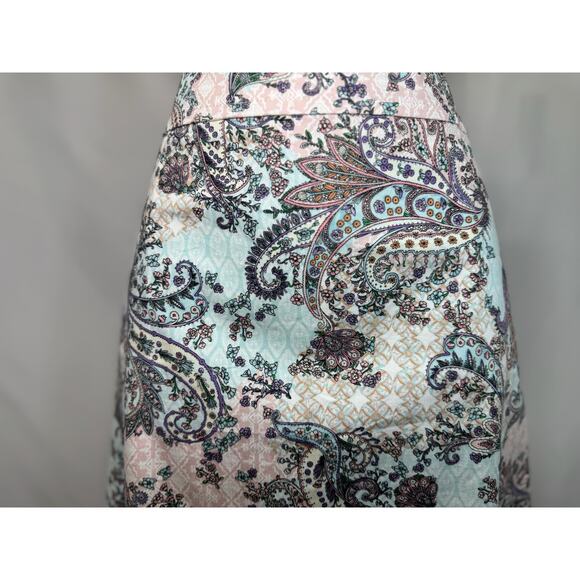 Talbots Women's Pastel Paisley Print Skirt - Size 10 - Picture 3 of 16